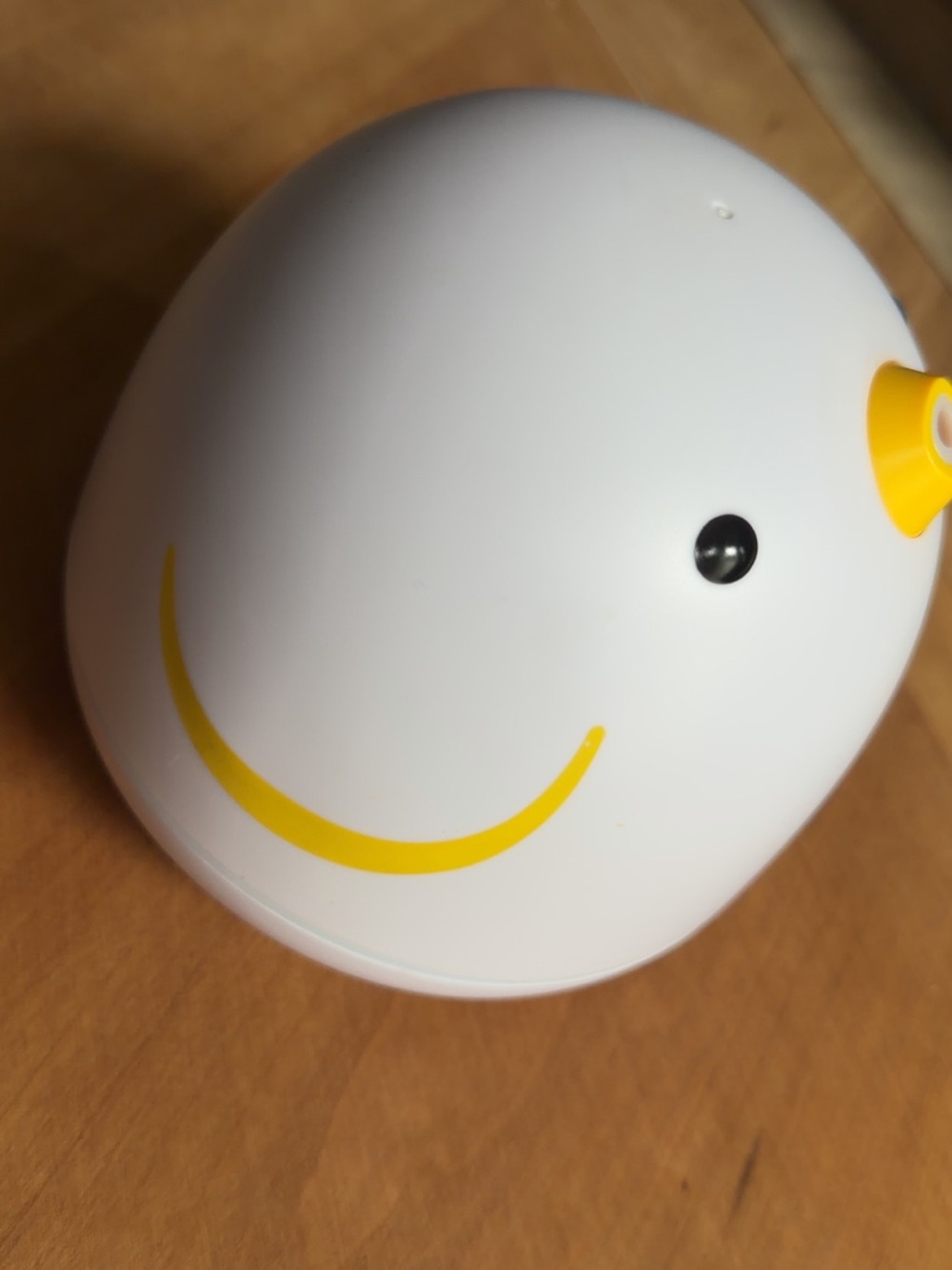 White and Yellow Egg-Shaped Night Light by